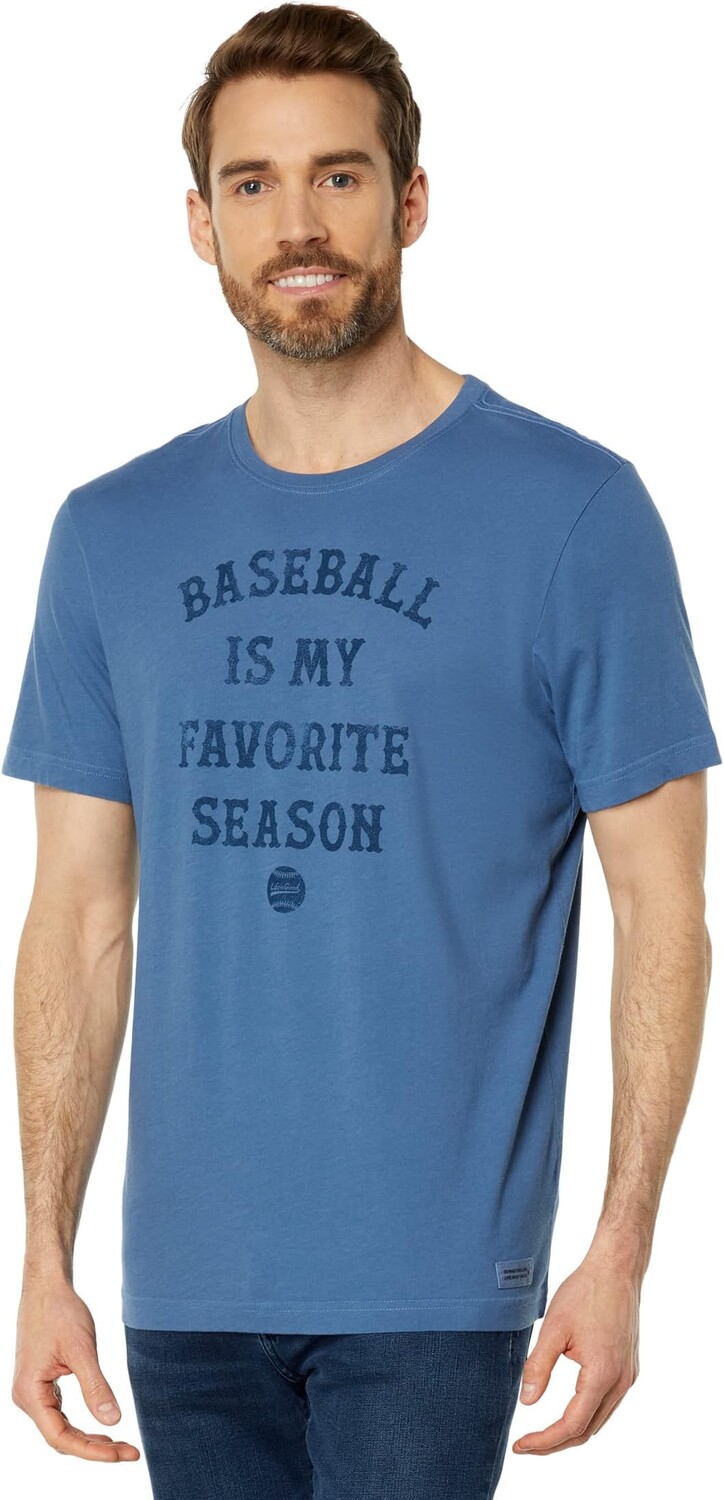 

Футболка Life is Good Baseball is My Favorite Season Short Sleeve Crusher-LiteTee, цвет Vintage Blue