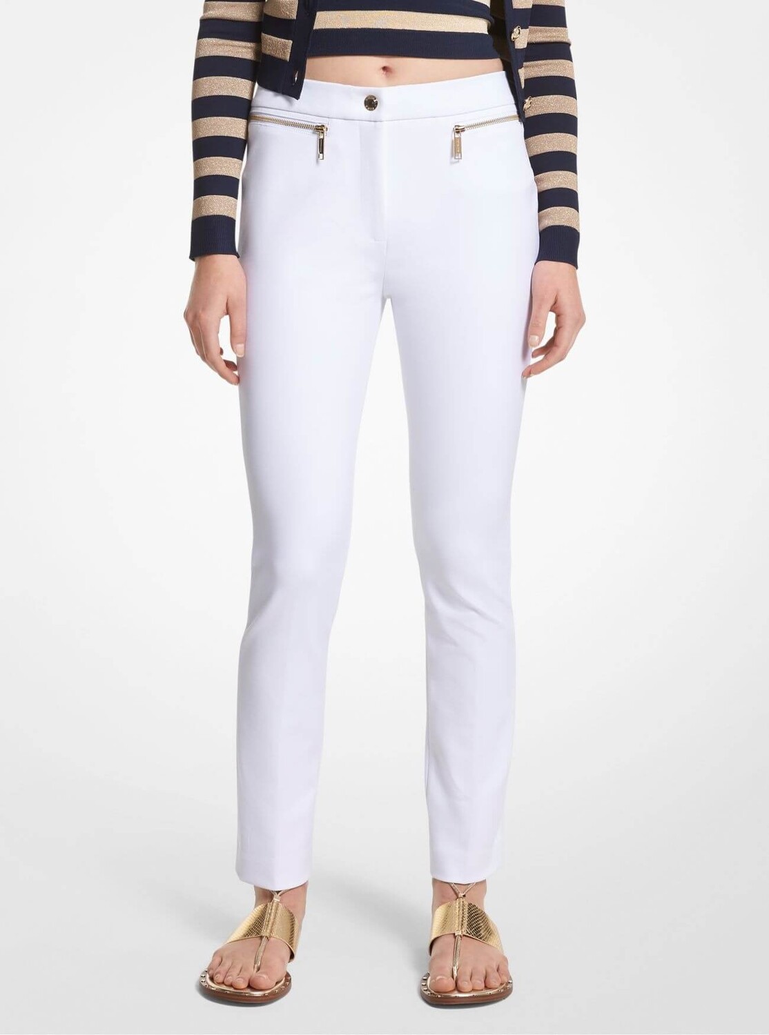 

Брюки Michael Michael Kors Stretch Crepe, белый