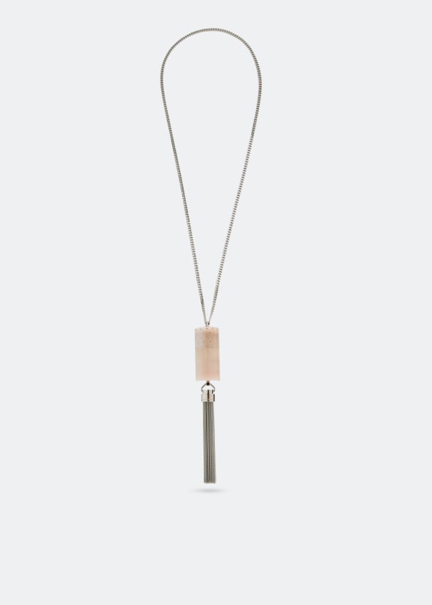 цена Ожерелье SAINT LAURENT Angelica mini tube necklace, розовый