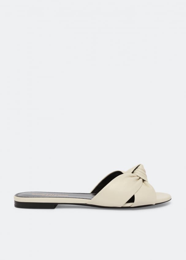 

Сандалии SAINT LAURENT Bianca flat sandals, белый