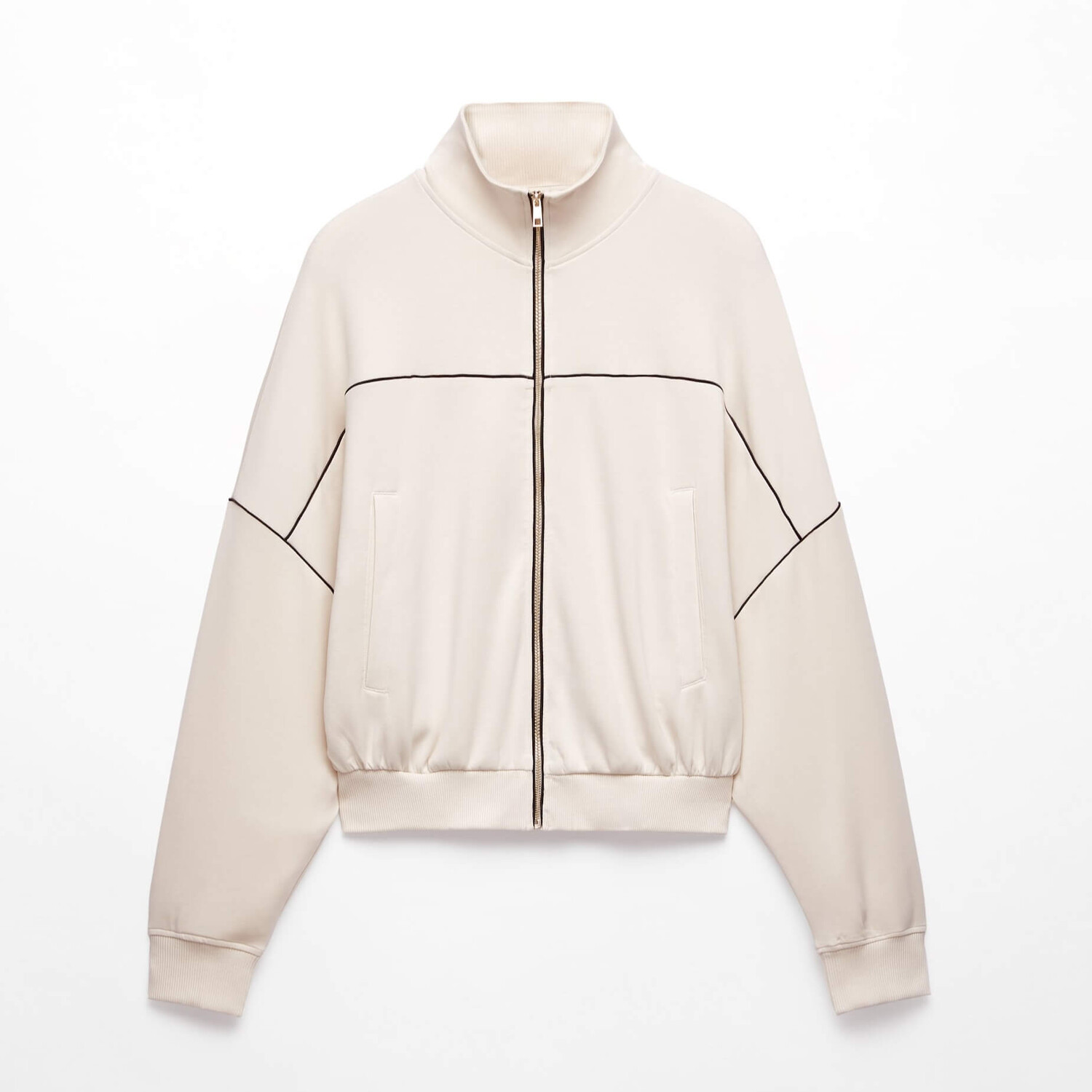 

Толстовка Oysho With Modal And Piping, бежевый