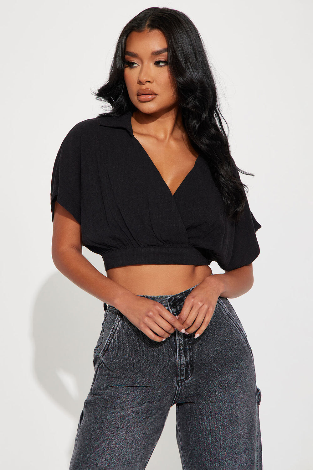 

Топ Fashion Nova DZ23A547, черный