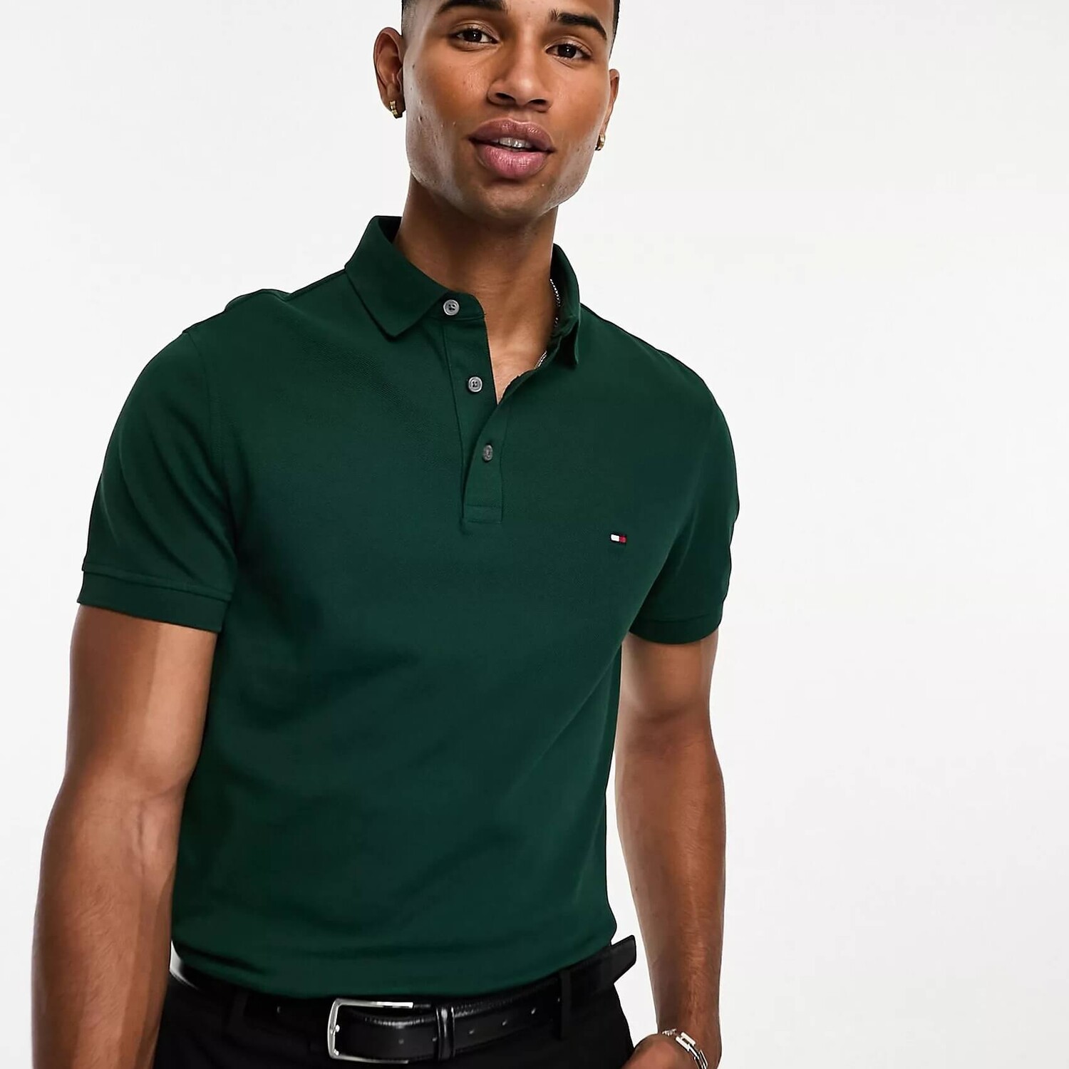 

Футболка поло Tommy Hilfiger 1985 Slim Fit, темно-зеленый