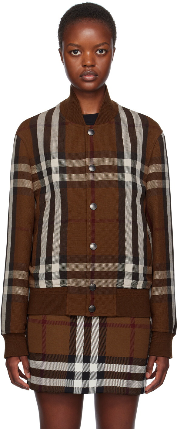 

Burberry Коричневый бомбер в клетку