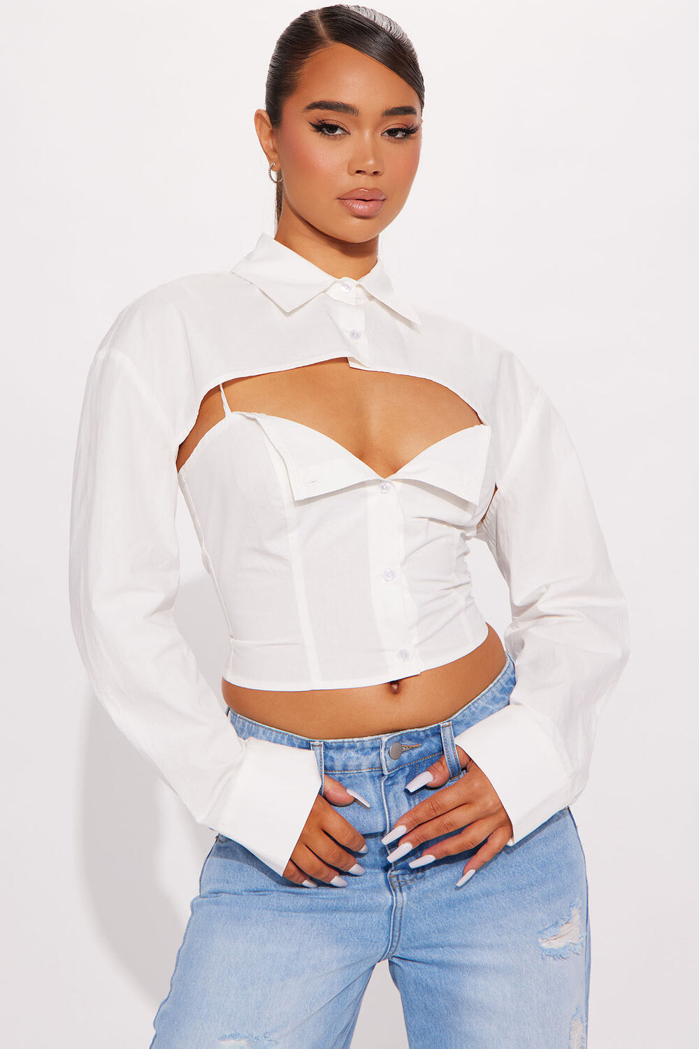 

Топ Fashion Nova A2234T, белый
