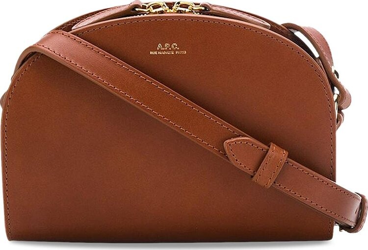 

Сумка A.P.C. Mini Demi-Lune Bag Hazelnut, коричневый