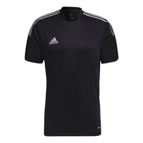 

Футболка Adidas Stripe Alphabet Printing Round Neck Pullover Short Sleeve Japanese Version Black T-Shirt, Черный