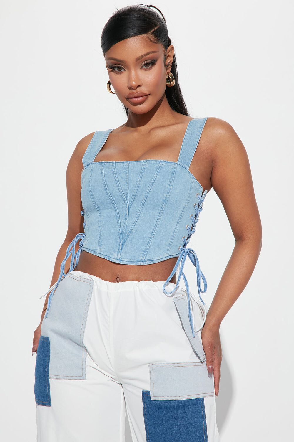 

Топ Fashion Nova TPK1337, синий