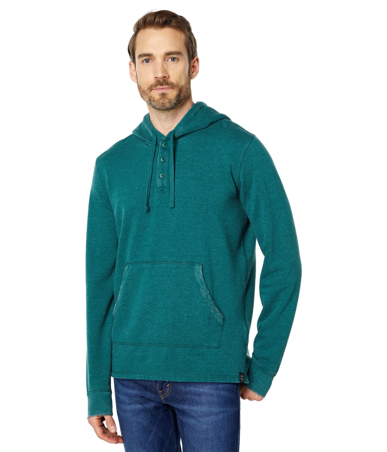 

Худи Lucky Brand, Shasta Heather Button Hoodie, Зеленый