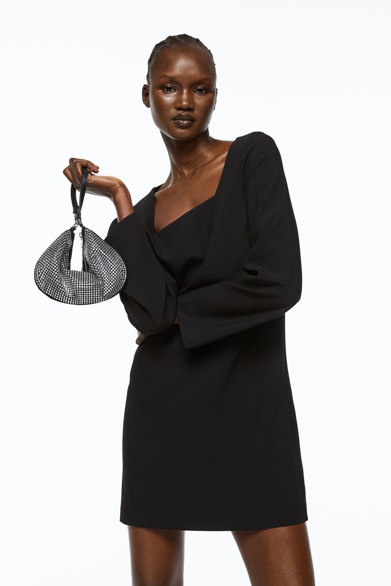 

Сумка через плечо, украшенная стразами H&M, черный