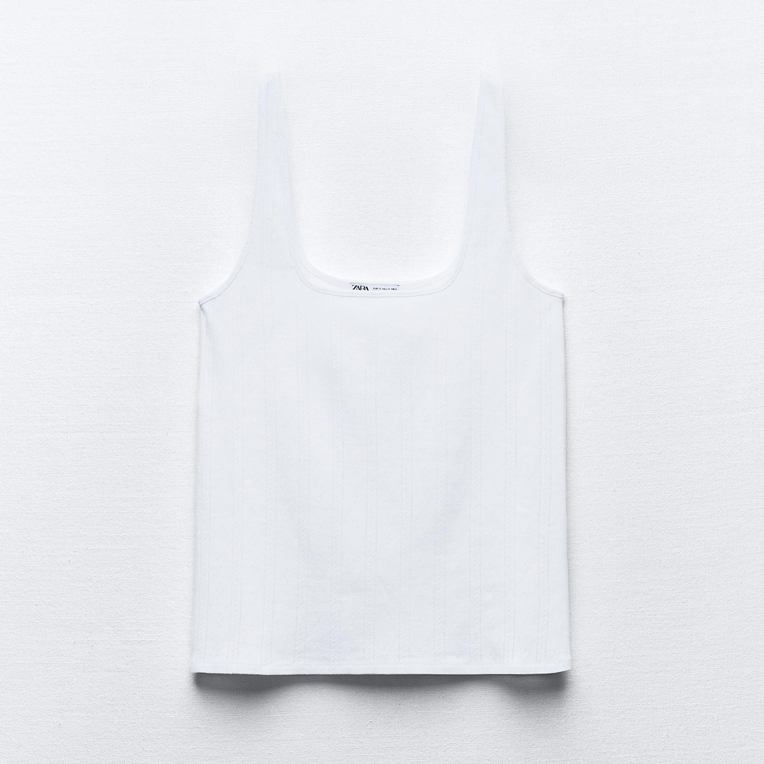 Майка Zara Pointelle Vest, белый
