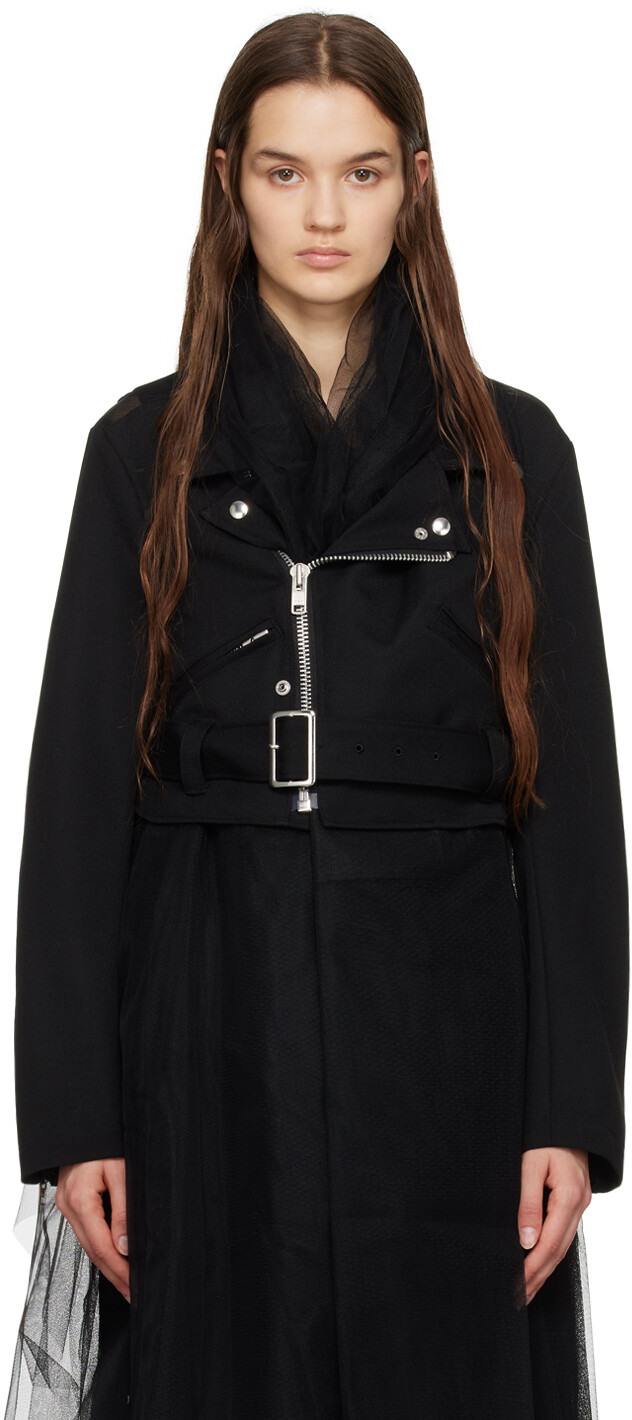 

Черная куртка с поясом Black Comme des Garçons, Черный