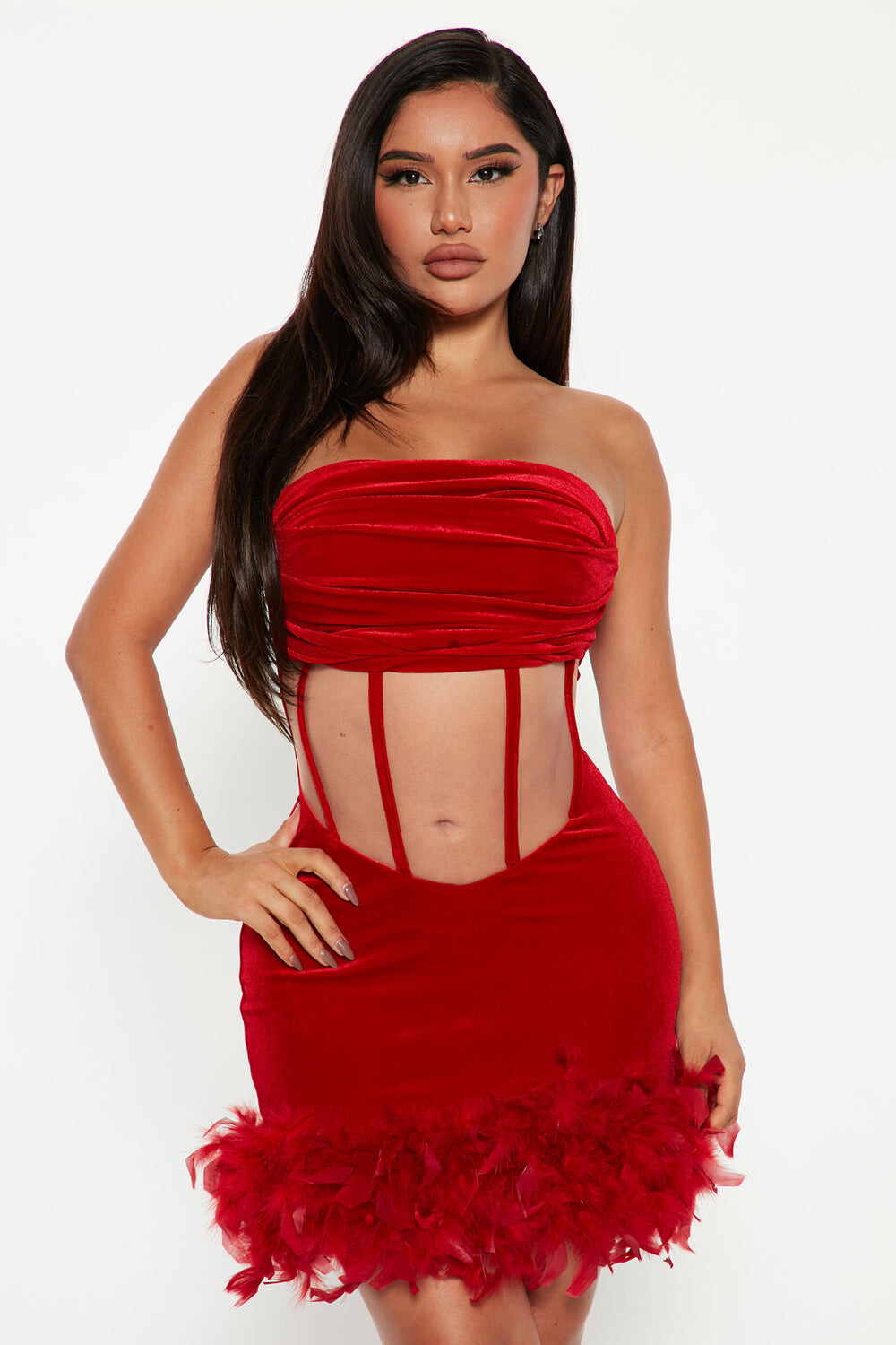 

Мини платье Fashion Nova 22GWF0755, красный