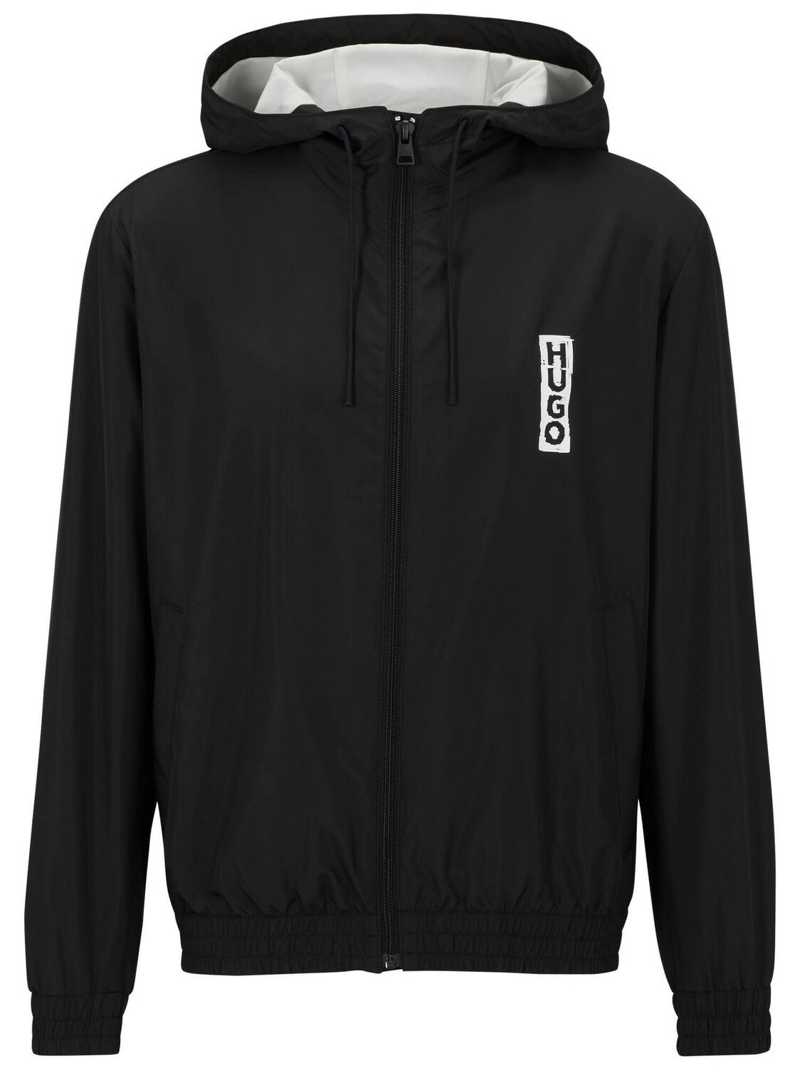 

Водоотталкивающая куртка с капюшоном Hugo Vertical Logo, черный
