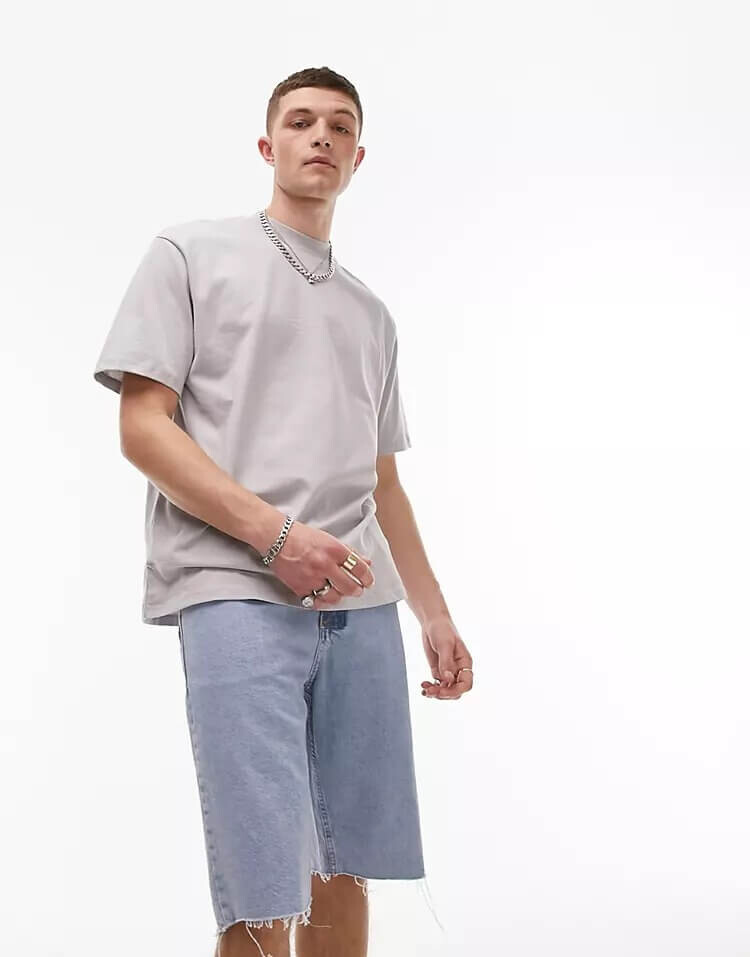 

Футболка Topman Oversized Fit, светло-серый