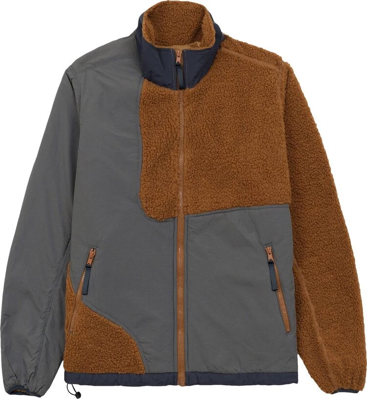 

Куртка Brain Dead Paneled Sherpa Full Zip Jacket 'Brown', коричневый