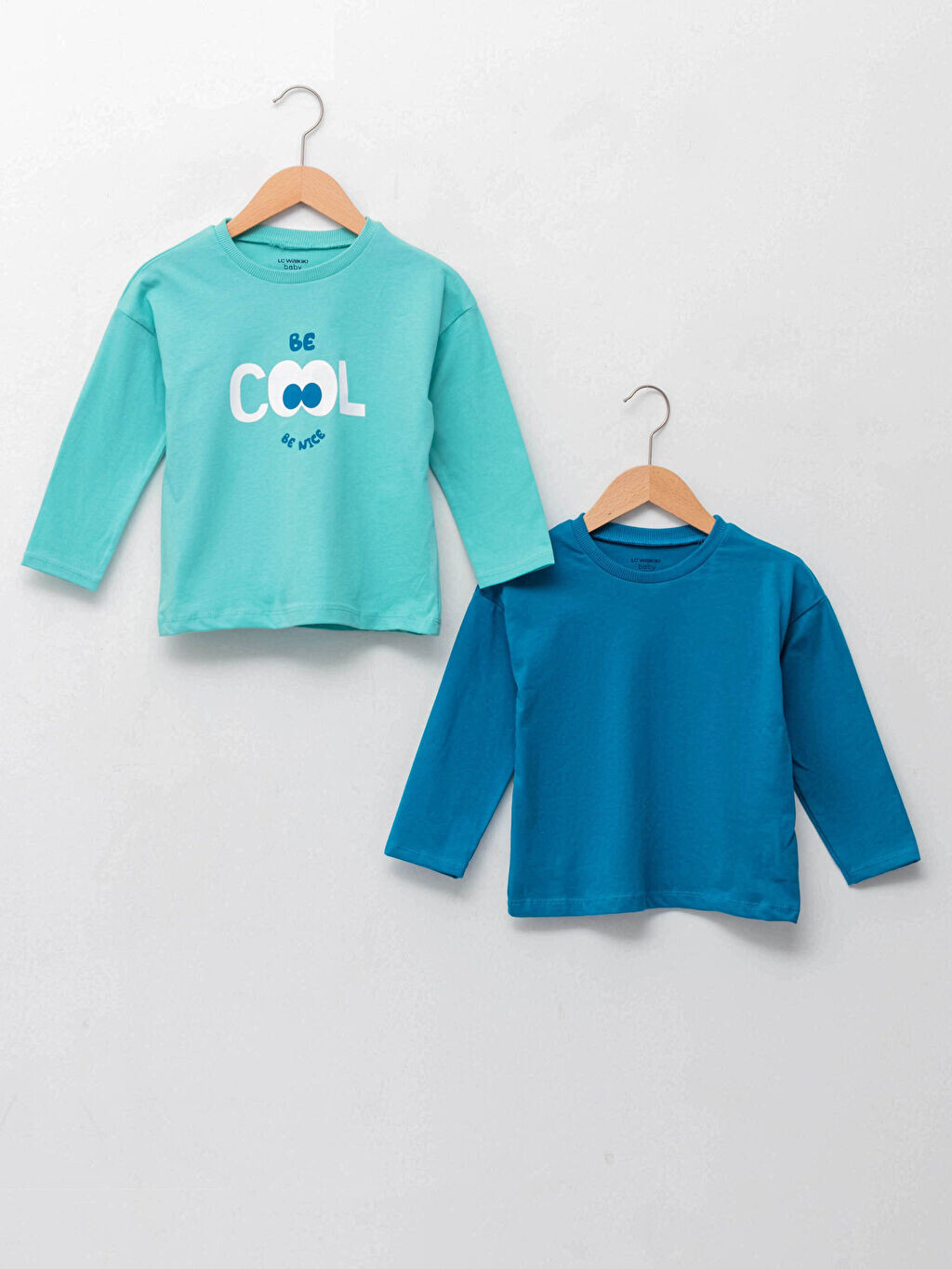 

Футболка для мальчика с круглым вырезом и длинными рукавами (2 шт.) LCW Baby