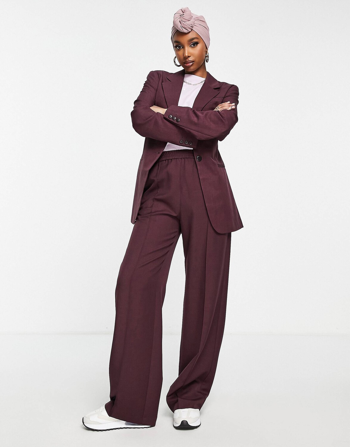 

Бордовый спортивный костюм ASOS DESIGN