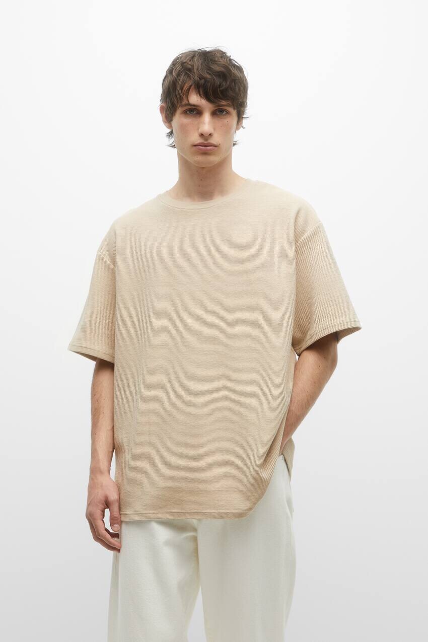 

Османская трикотажная футболка Pull&Bear, песочный