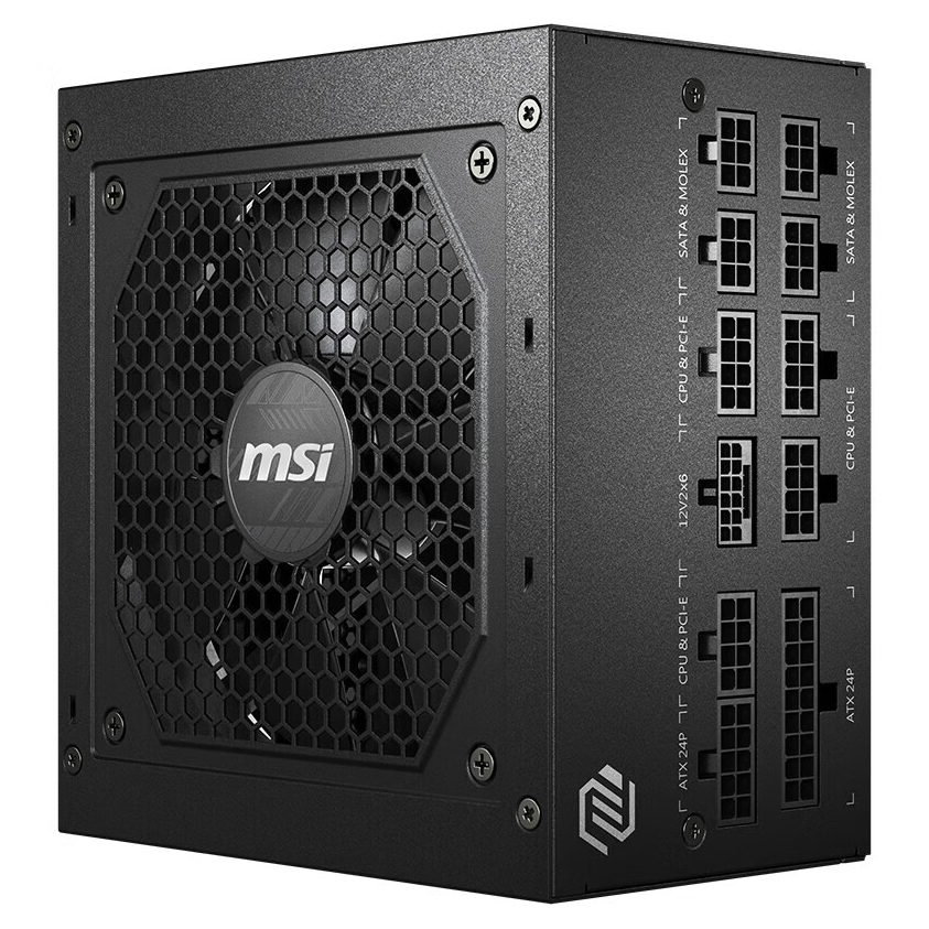 Блок питания MSI MAG A850GL PCIE5, 80 Plus Gold, 850 Вт цена и фото