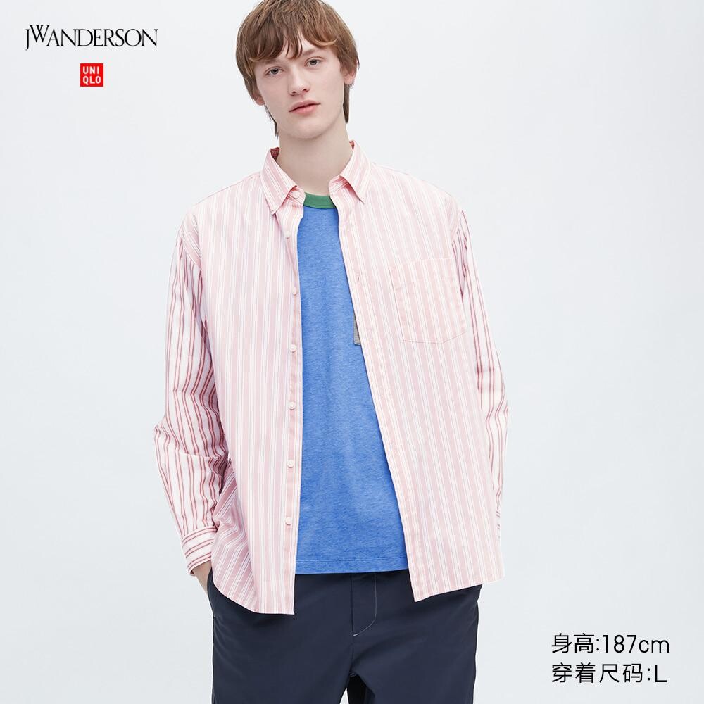 

Рубашка унисекс Uniqlo, розовый