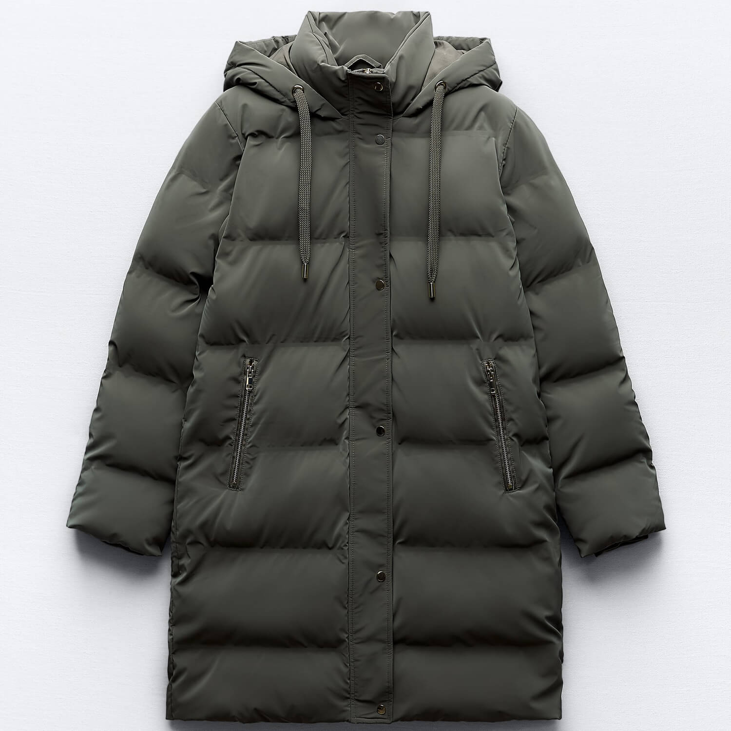 Куртка-анорак Zara Hooded With Wind Protection, хаки куртка анорак zara wind protection faux leather cropped экрю