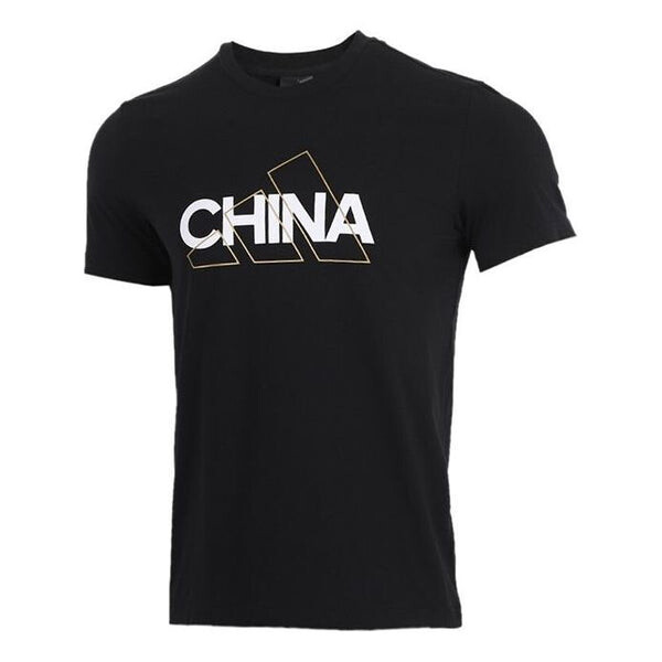 

Футболка Adidas China Tee Casual Sports Round Neck Breathable Short Sleeve Black, Черный