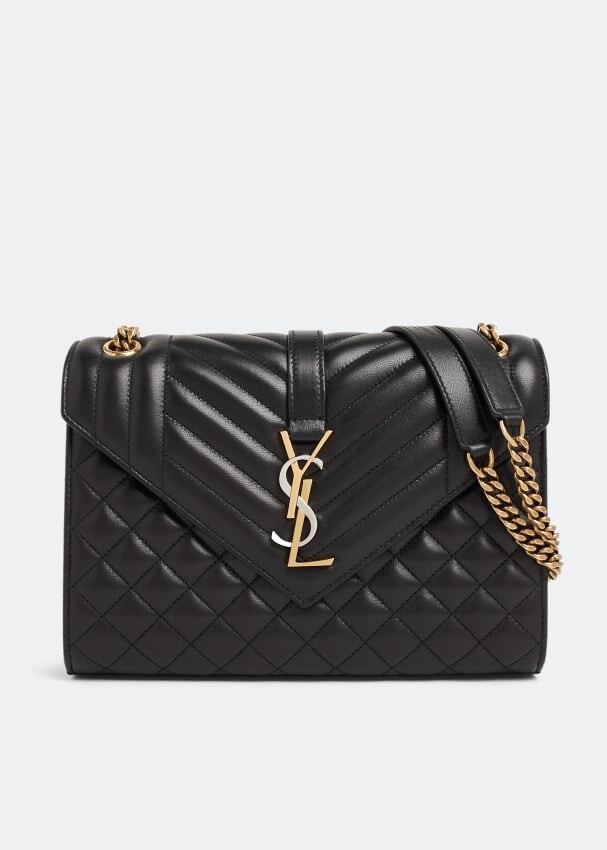 

Сумка SAINT LAURENT Envelope medium chain bag, черный