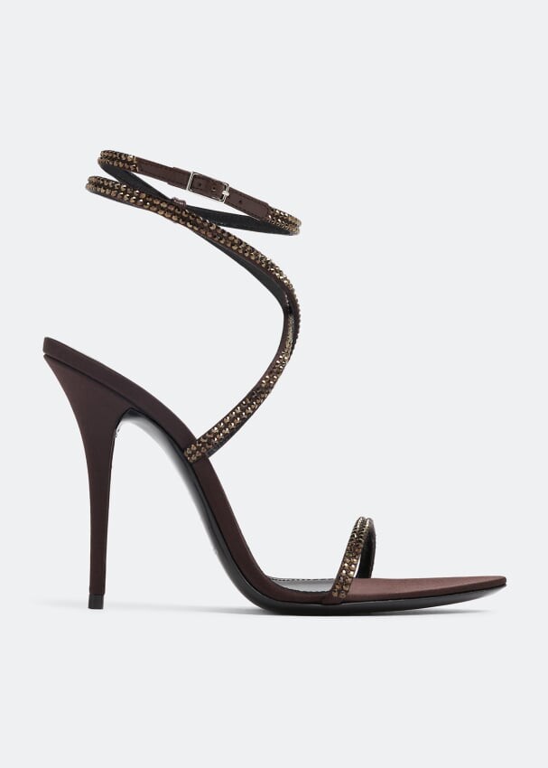 

Сандалии SAINT LAURENT Ava heel sandals, черный