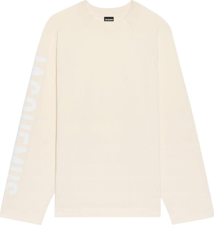 Футболка Jacquemus Typo Long-Sleeve 'Light Beige', кремовый