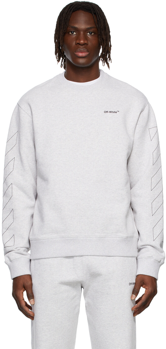 

Серый свитшот Diag Outline Slim Off-White
