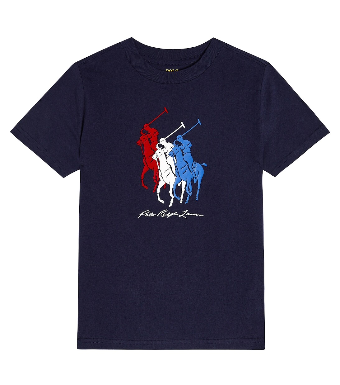 

Хлопковая футболка с принтом Polo Ralph Lauren, синий