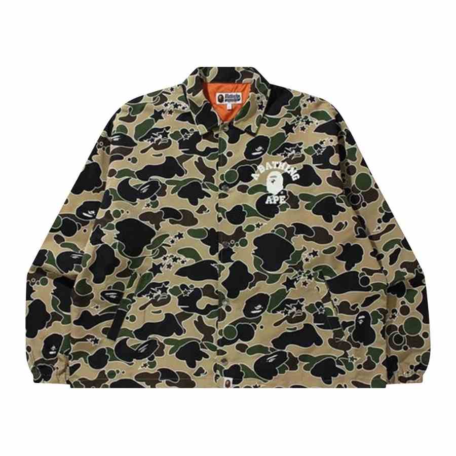 Куртка Bape Sta Camo Relaxed Coach, хаки - фото