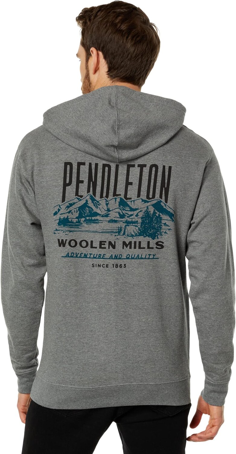 

Классическая худи с рисунком гор Pendleton, цвет Gunmetal Heather/Blue