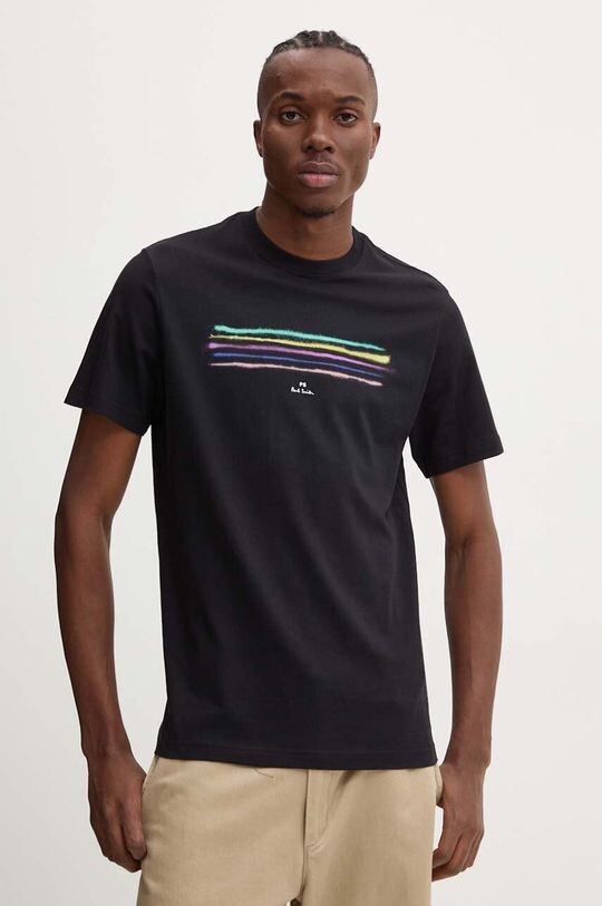 

Хлопковая футболка PS Paul Smith, черный