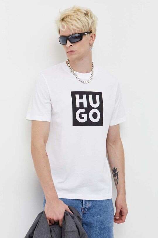 

Хлопковая футболка HUGO Hugo, бежевый