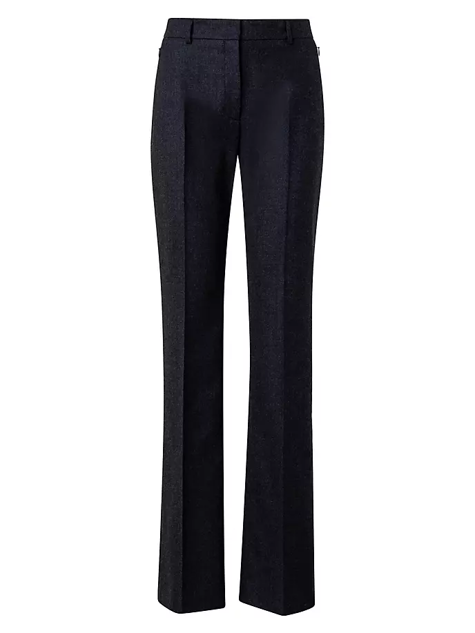 Шерстяные фланелевые брюки Мэрилин Akris, цвет charcoal фланелевые шерстяные брюки canali темно синий