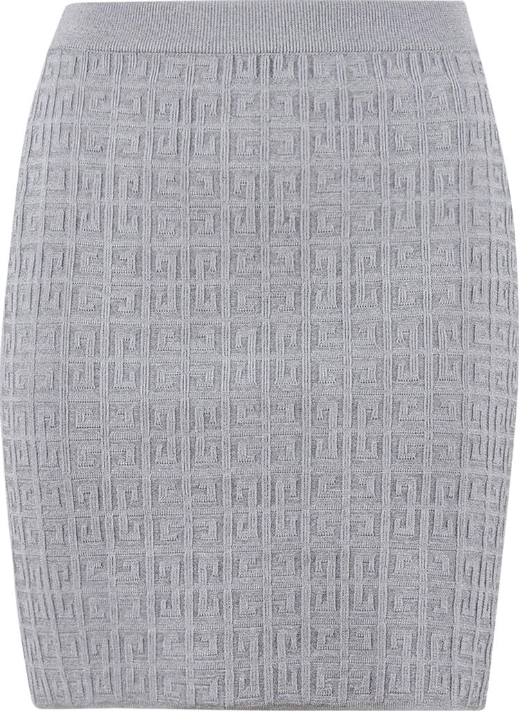 Юбка Givenchy Straight Skirt Knitted 'Silver', серебряный - фото