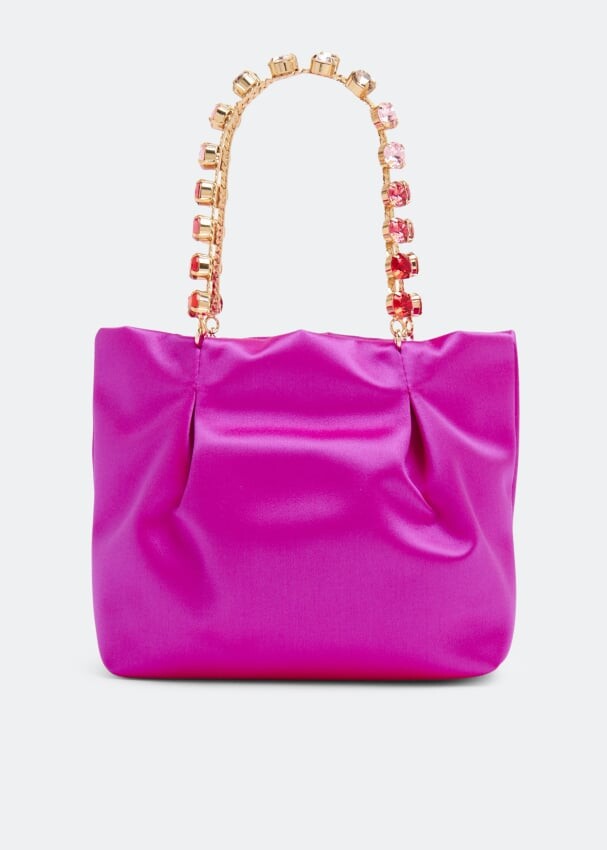 

Сумка-тоут AQUAZZURA Galactic crystal mini tote bag, розовый