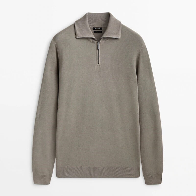 

Свитер Massimo Dutti Smocked Knit Comfort, серый