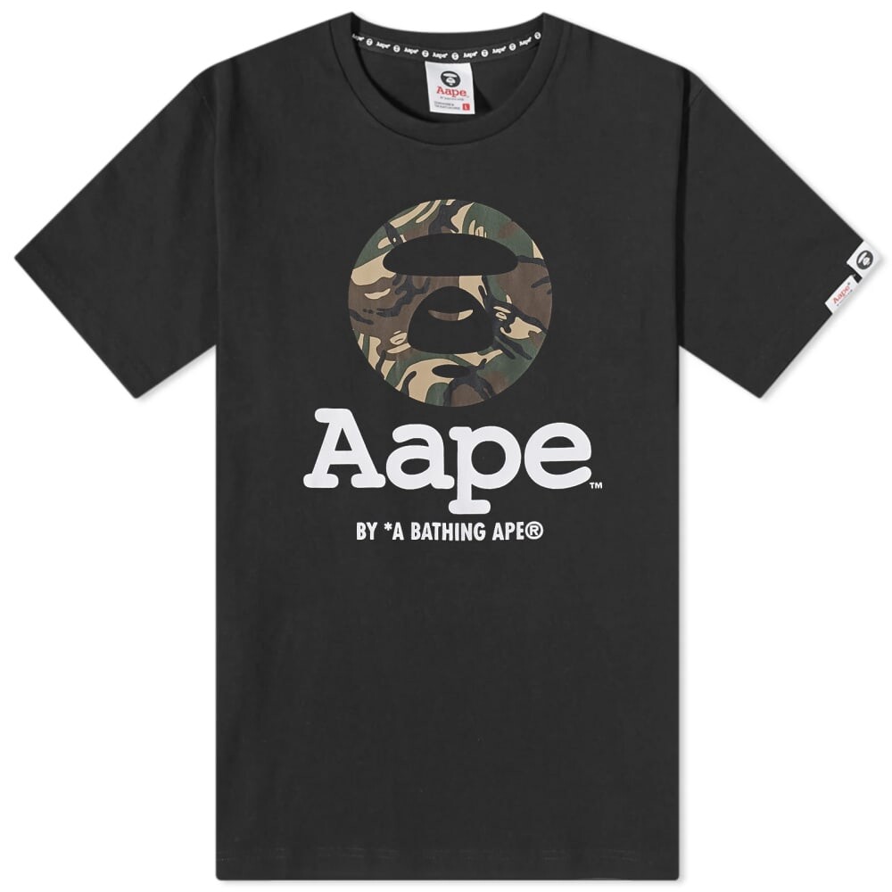 

Футболка AAPE Green Camo Moon Face Tee