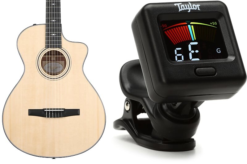 

Taylor 312ce-N Нейлоновая акусто-электрическая гитара - комплект из натуральной ситхинской ели с цифровым клип-тюнером Taylor C302001303800032093=1 1200=1