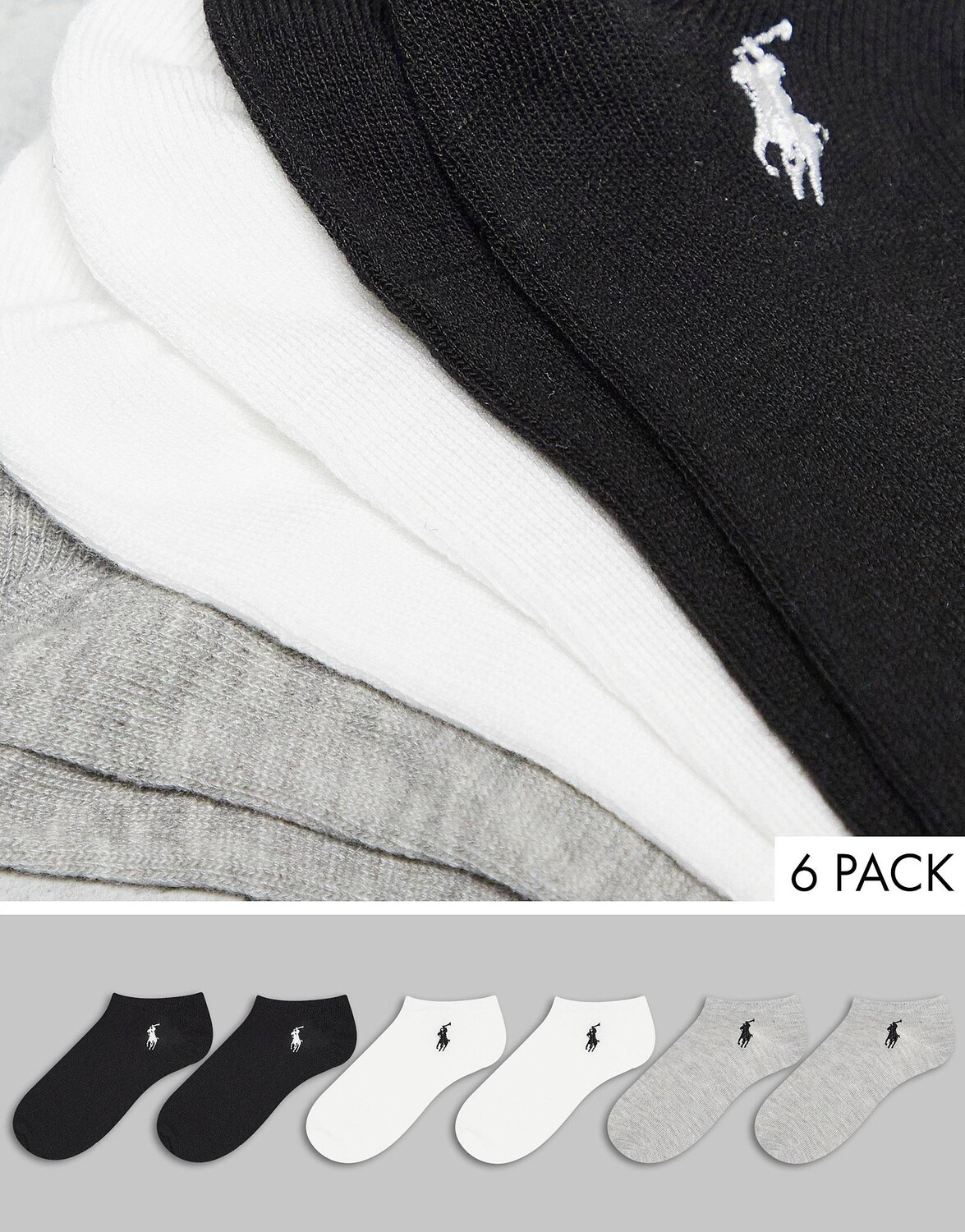 

Набор из 6 низких кроссовок с логотипом Polo Ralph Lauren из мультика