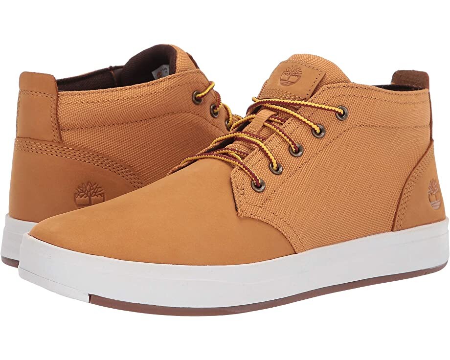

Кроссовки Davis Square Leather and Fabric Chukka Timberland, пшеничный нубук
