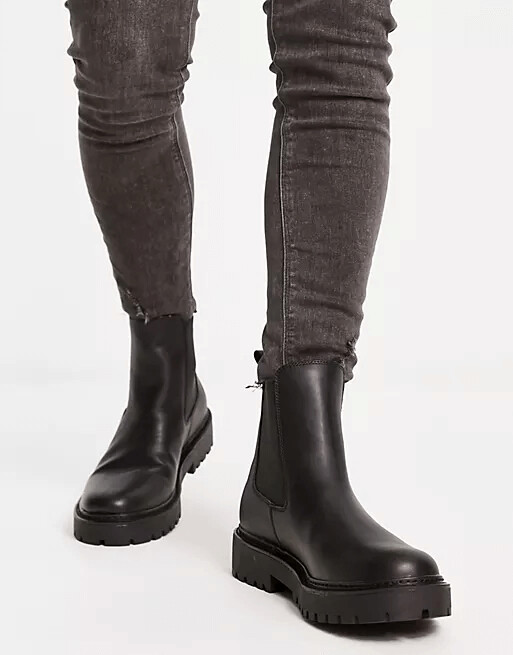 

Массивные ботинки Pull&Bear Сhelsea, черный