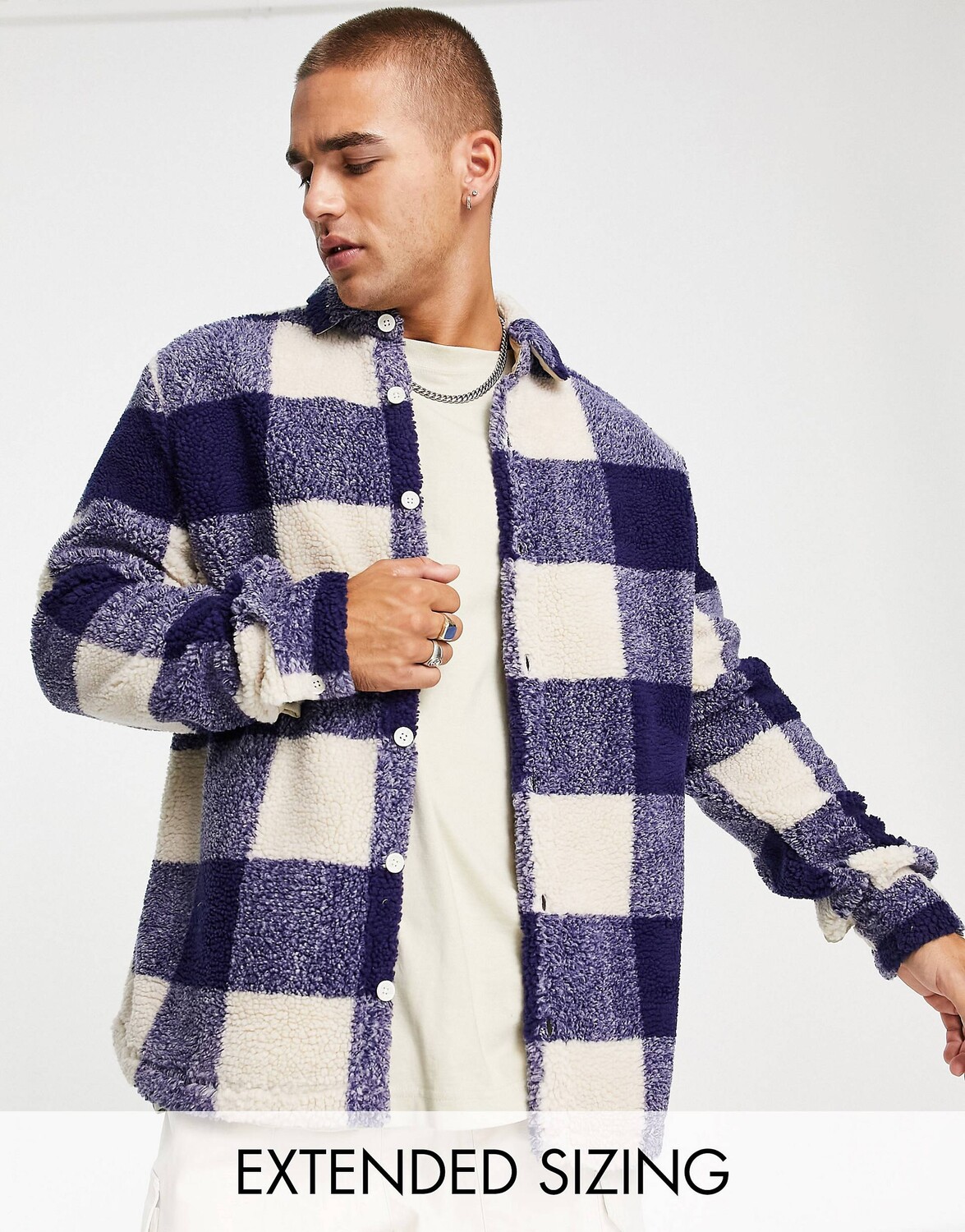 

Темно-синяя рубашка в клетку buffalo ASOS DESIGN