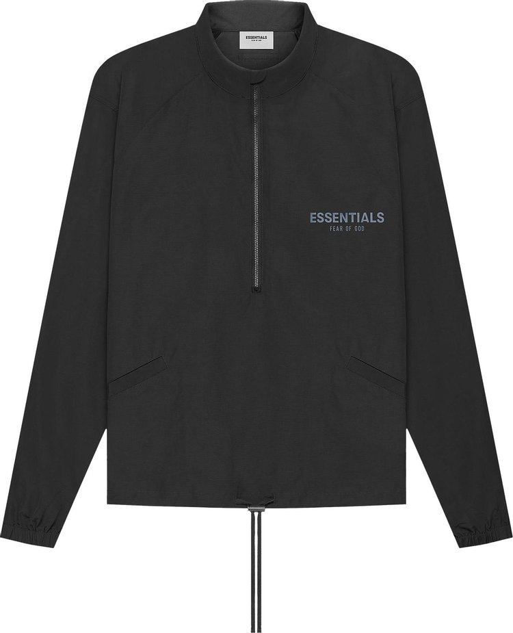 Куртка Fear of God Essentials Half-Zip Jacket 'Black', черный - фото