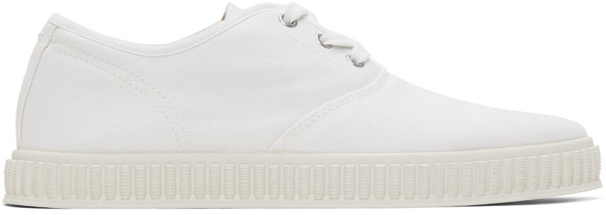 

Белые кеды из плотной ткани Maison Margiela
