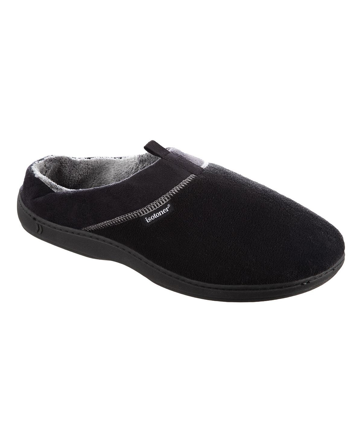

Мужские тапочки microterry jared hoodback Isotoner, черный