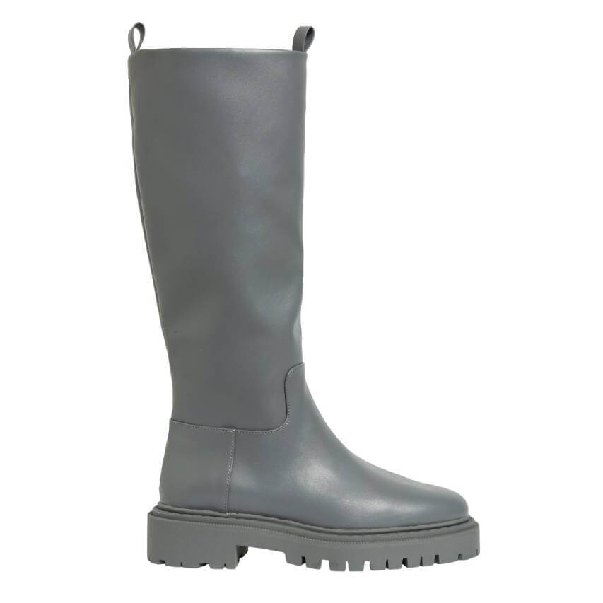 

Сапоги H&M Knee-High In Imitation Leather, серый